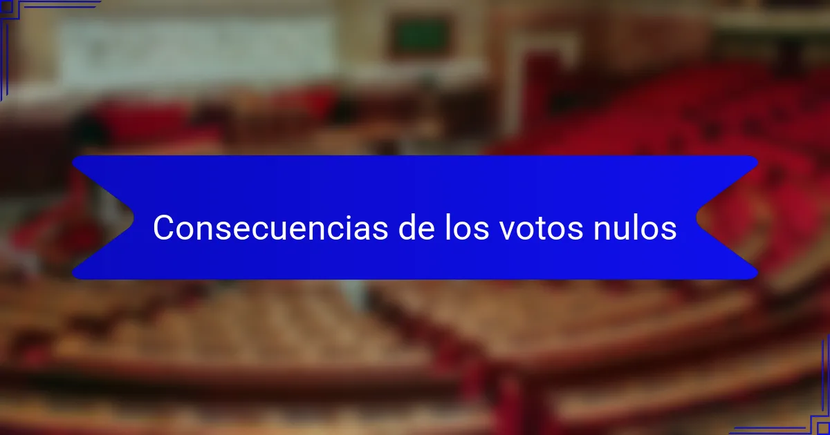 Consecuencias de los votos nulos