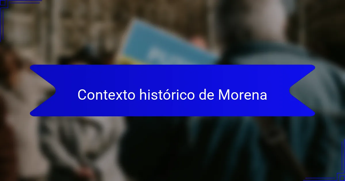 Contexto histórico de Morena