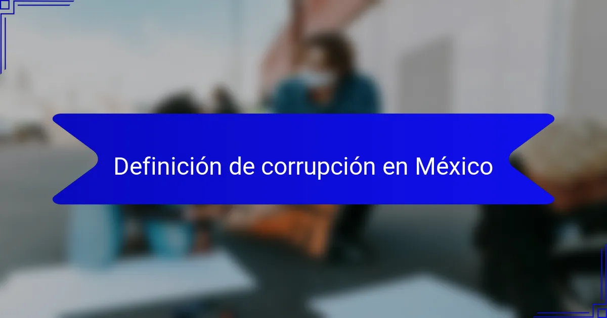Definición de corrupción en México