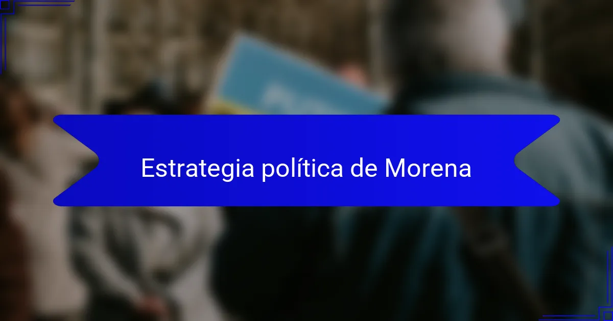 Estrategia política de Morena
