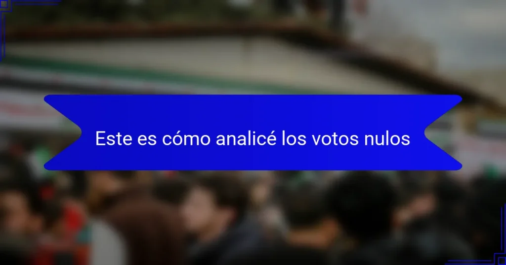 Este es cómo analicé los votos nulos