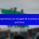 Mi experiencia con el papel de la prensa en la política