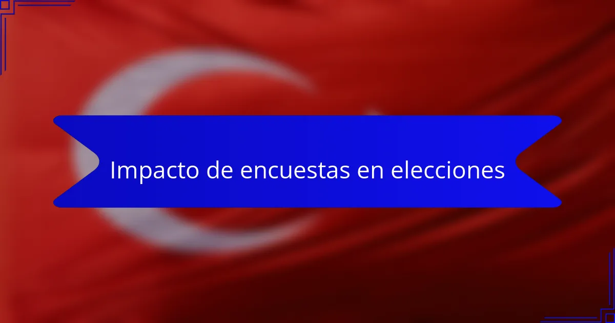 Impacto de encuestas en elecciones