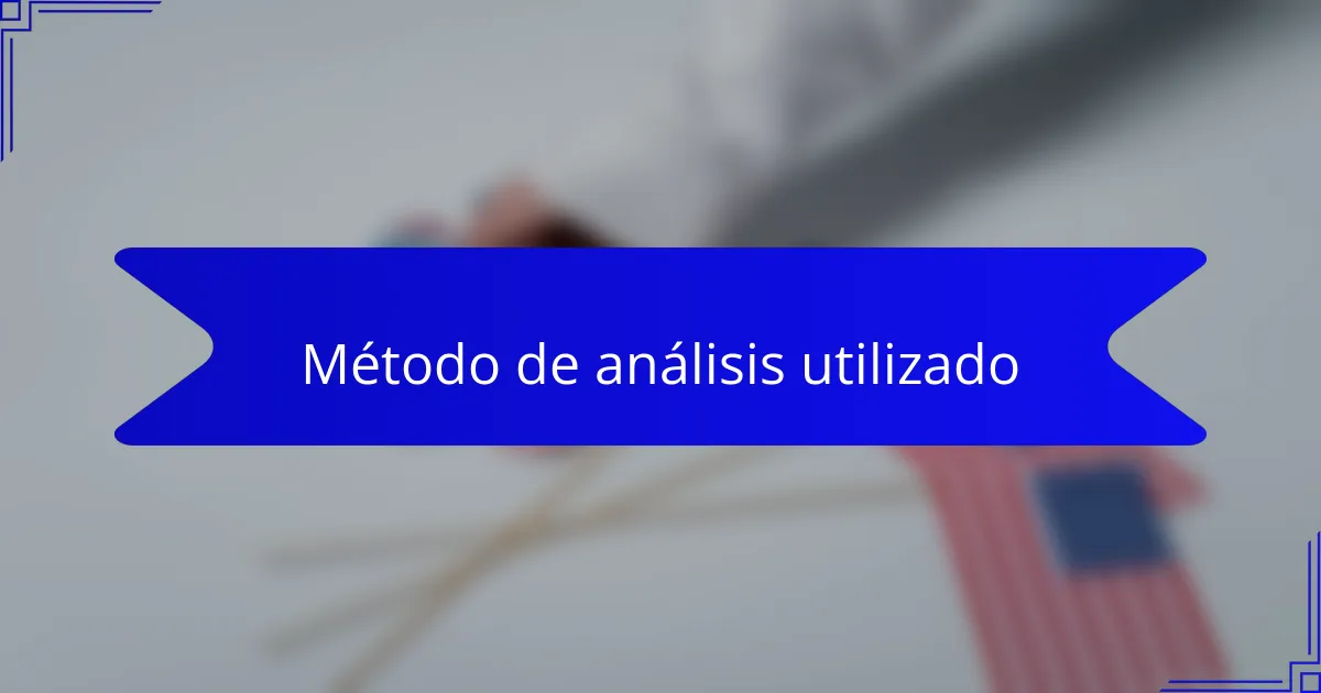 Método de análisis utilizado