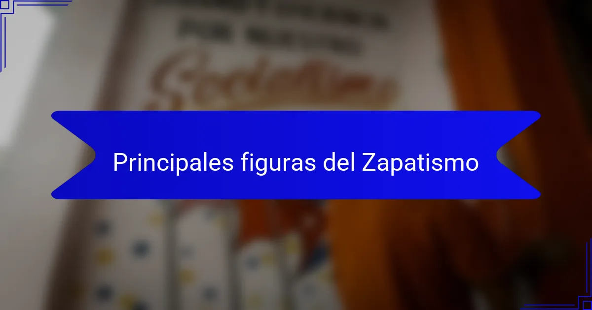 Principales figuras del Zapatismo