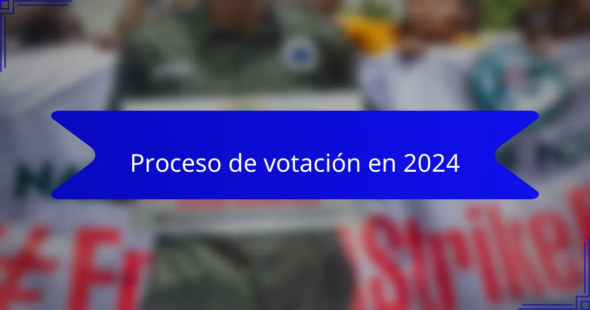 Proceso de votación en 2024