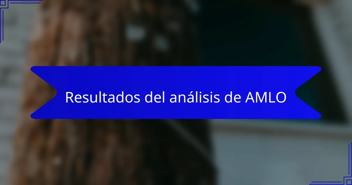 Resultados del análisis de AMLO